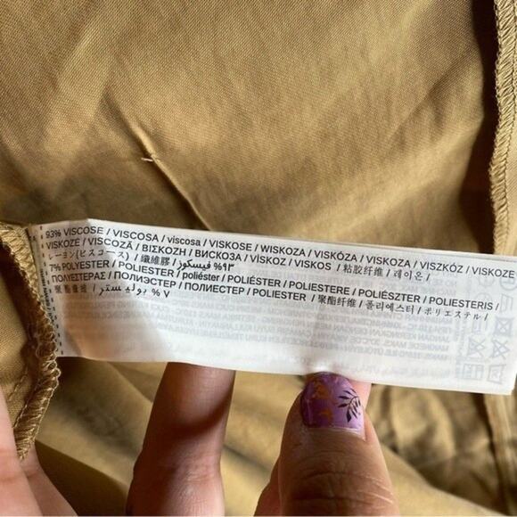 MANGO khaki trench-coat dress‎ with belt tie front buttons short dress NEW - Picture 6 of 6